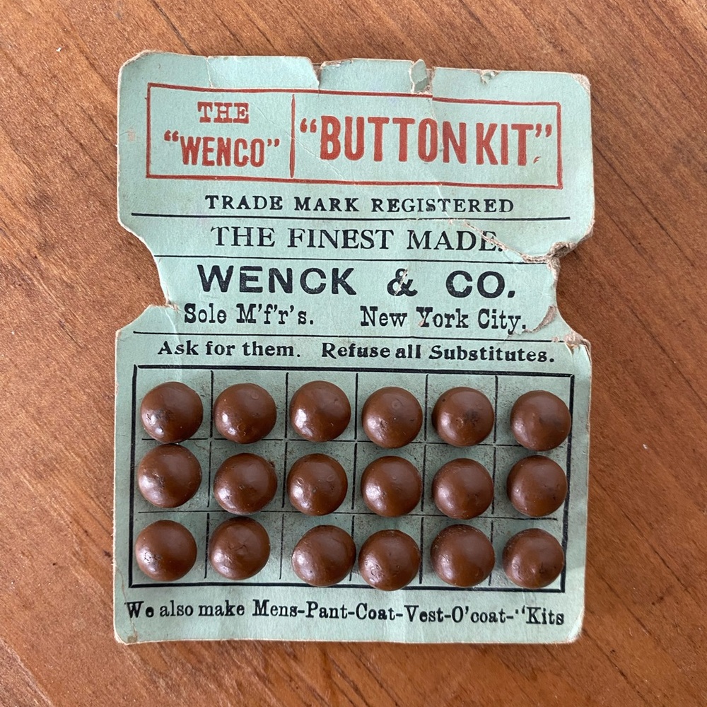 Antique vintage button set New in packaging. Rare!